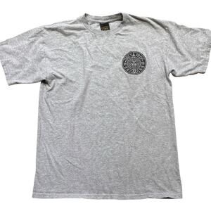OBEY Heather Gray Logo Front & Back Graphic Tee Short Sleeve Men's Medium